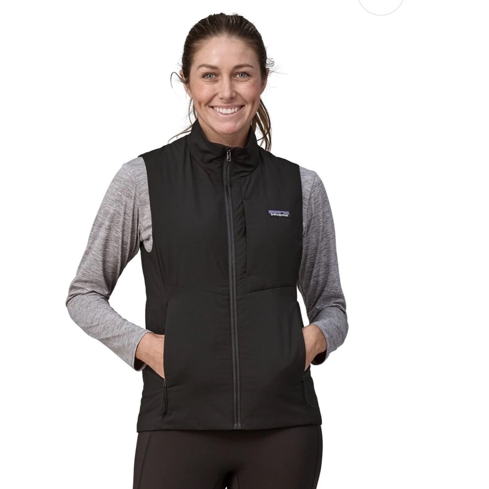 Patagonia Womens Nano-Air Vest Black Full Zip Insulated Puffer Vest Medium